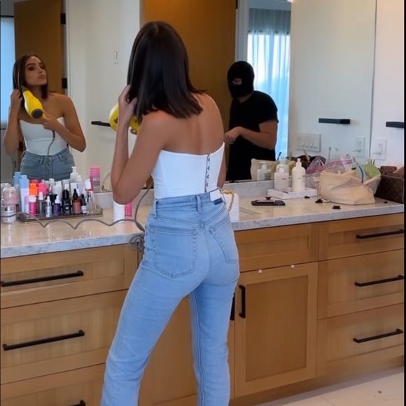 Re/Done Slim Light Wash High Rise Skinny Crop Jeans